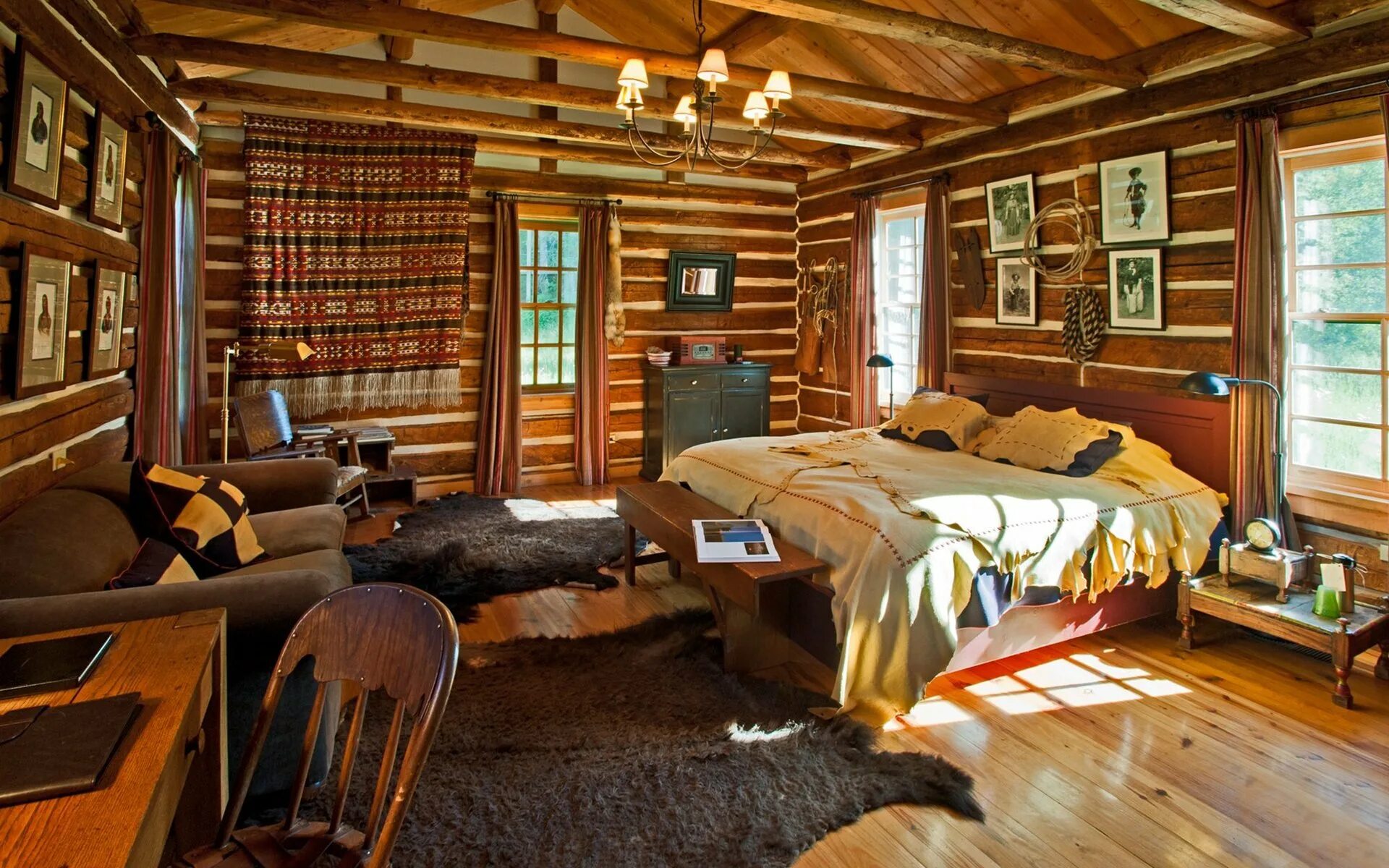 Old bedroom. Американский стиль Кэбин. Кантри стиль ранчо. Канадская Хижина Корнер. Комната в деревенском стиле.