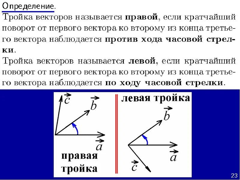 Правая левая тройка