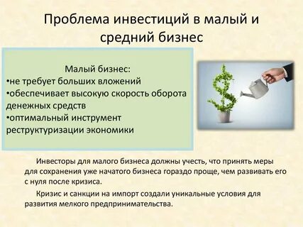 Инвестиции в малые компании