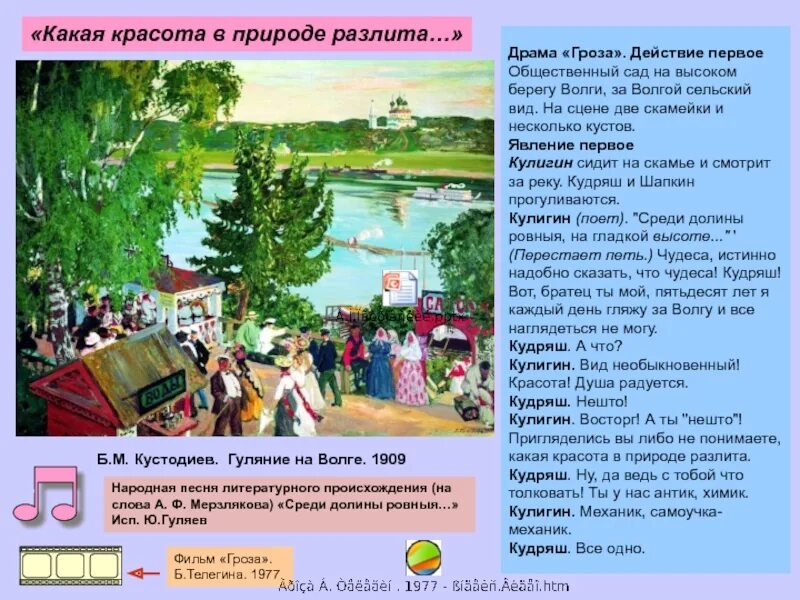 Явление первое. Явление первое. Гроза. Гром в начале мая. Гроза анализ.