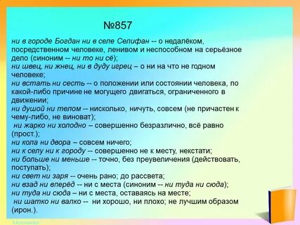 Фразеологизмы ни к селу ни к городу