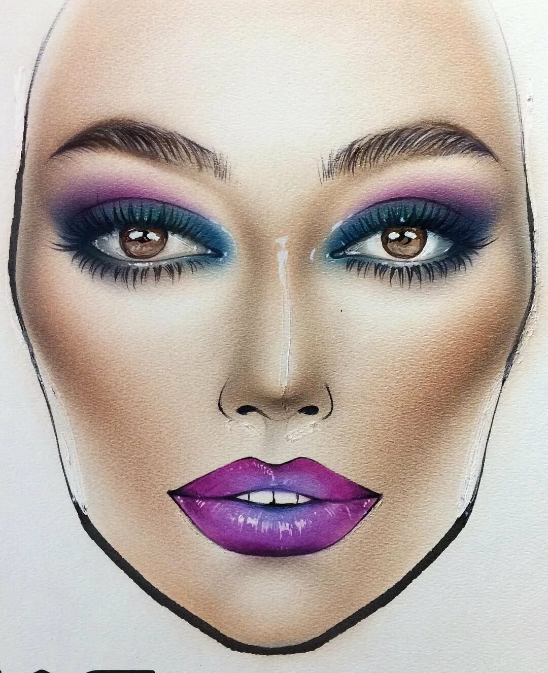 Эскиз макияжа. Лицо девушки. Face макияж. Face макияж. Барбара палвин мейбелин.