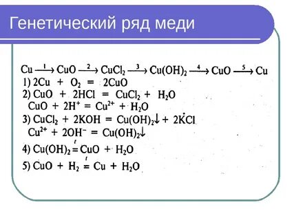 Составьте генетический ряд металла кальция