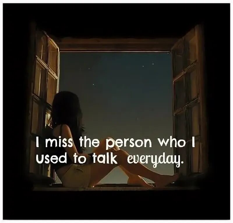 I miss the days