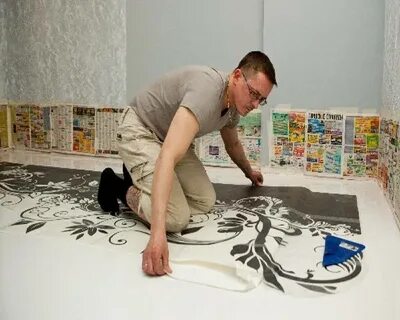Нарисовать рисунок на полу