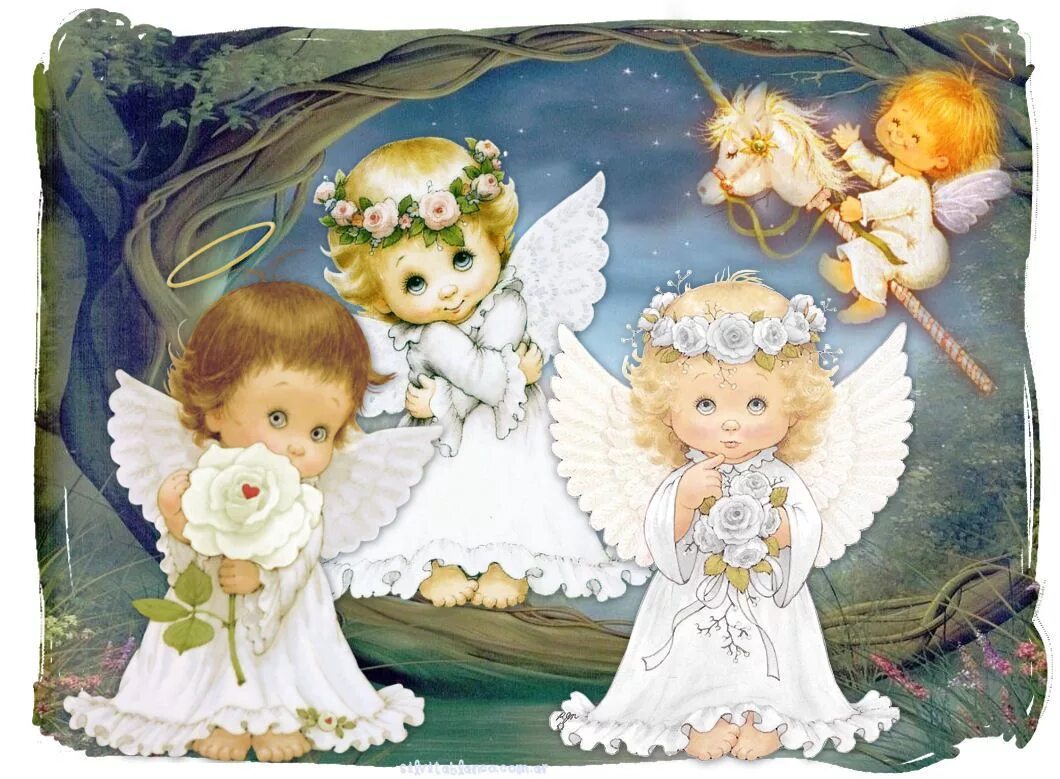Ангелочки Ruth Morehead. Рождественский ангел. Открытки с ангелами. Три ангела. Three angels