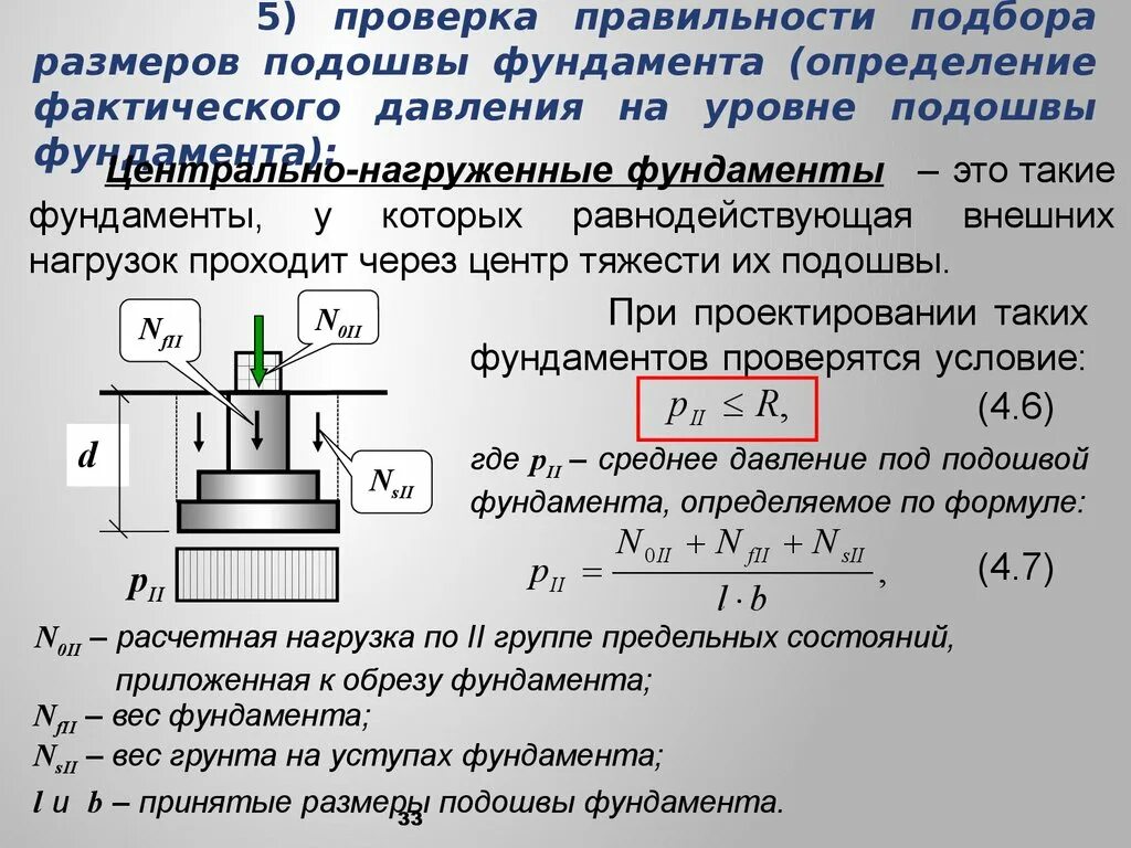 Давление по подошве фундамента. Давление под подошвой фундамента. вес грунта на уступах фундамента. давление под подошвой ленточного фундамента. нагрузка на уступах фундамента.