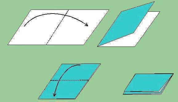 Сколько раз можно сложить лист пополам. Сгибание и складывание бумаги. Сгибание листа бумаги пополам вчетверо по диагонали. Аппликация сгибание. Сложить лист вчетверо.