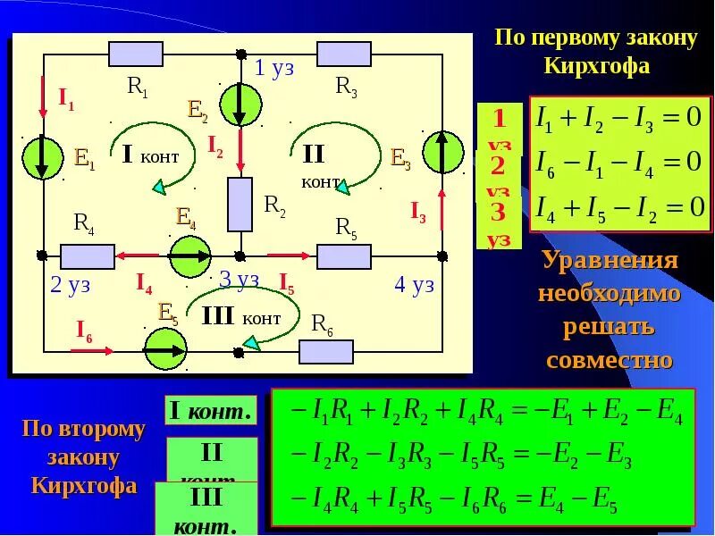 Решение задач электрические цепи Кирхгофф. 1 Закон Кирхгофа Электротехника. Электрическая схема метод Кирхгофа. Первый закон Кирхгофа Электротехника схема.