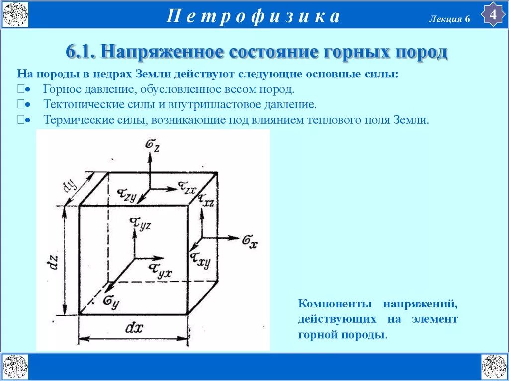 Состояние массива горных пород