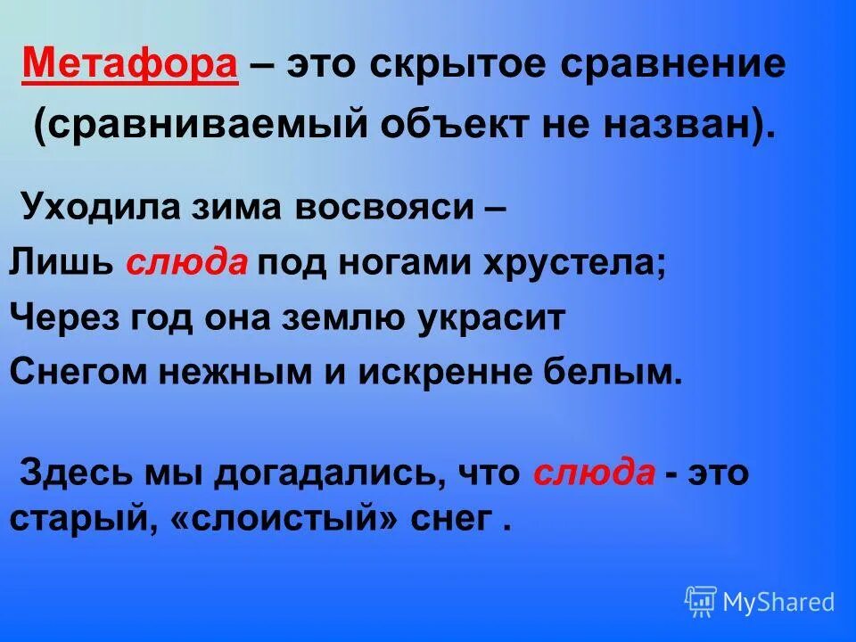 Скрытный это какой. Метафора скрытое сравнение. Метафоры на тему зима. Метафора и сравнение. Метафора это скрытое.