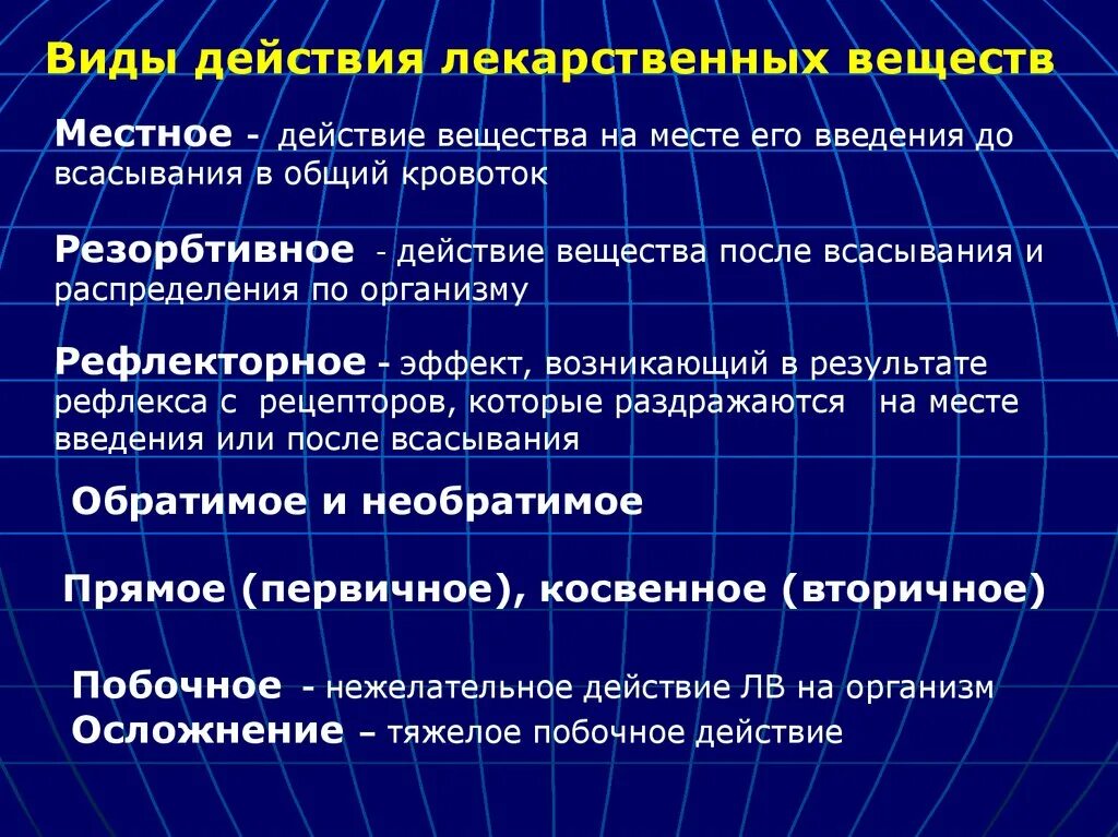 Виды действия лекарственных. Виды действия лекарственных веществ местное. Косвенное действие лекарственных веществ. Рефлекторное действие лекарственных веществ. Рефлекторно резорбтивный