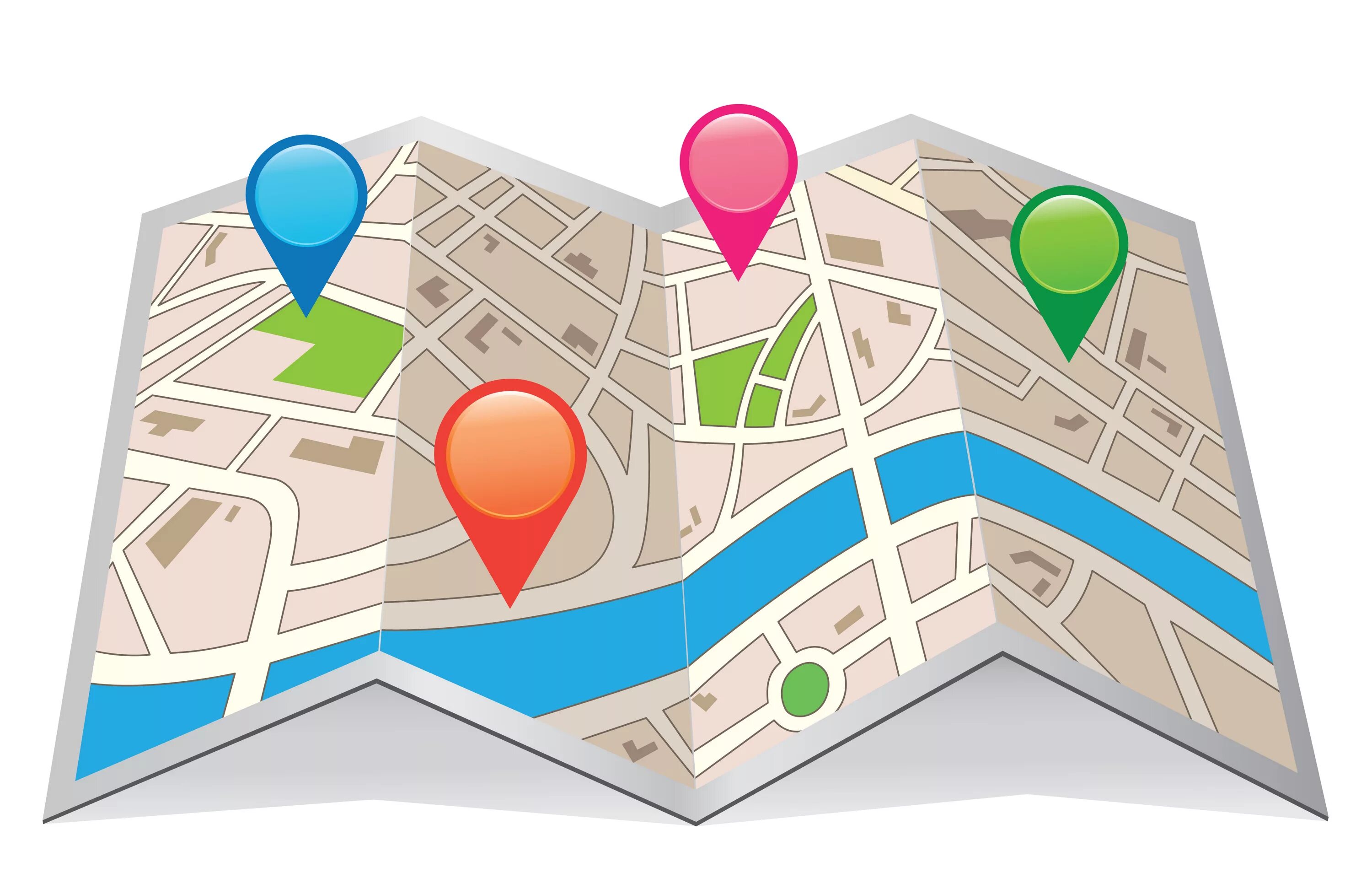 выбор места назначения. несколько точек на карте. классификация водозаборов. выбор места размещения фирмы. маршрут иллюстрация.