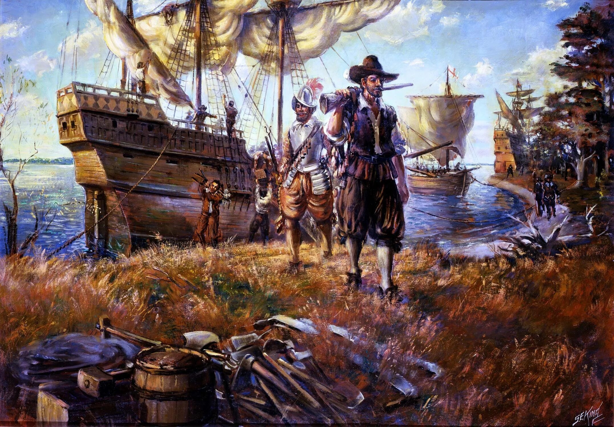 Первое прибытие в америку. Джеймстаун США 1607. Колонисты Америки 17 век. Колонизация Америки англичанами (1607—1775). Первые Колонисты в Северной Америке.