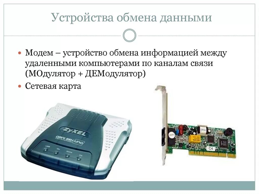 Принцип обмена информации. Периферийные устройства обмена данных. Устройства передачи (модем). Компьютерный модем. Модем это устройство.