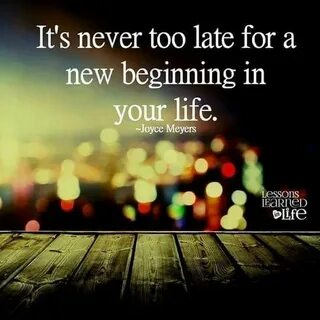 Beginning of a new life
