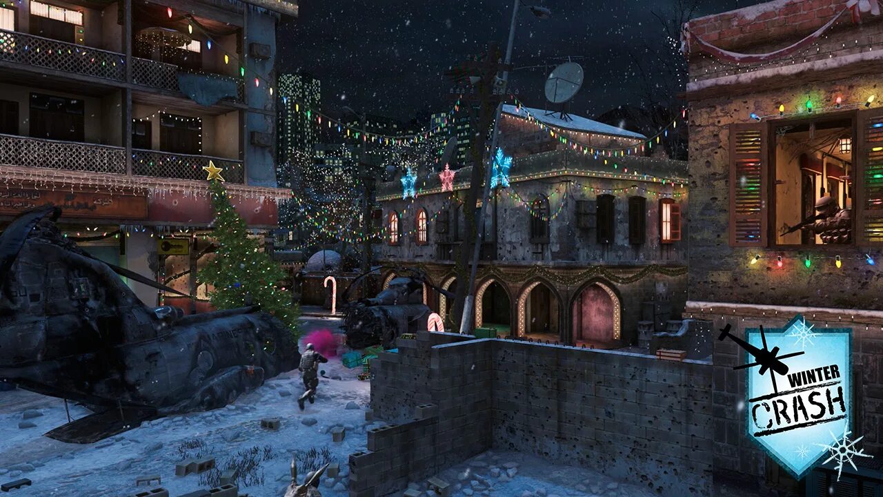 Обновление call. Call of duty 4 modern warfare зима. новогодний call of duty. cod новый год. новогодний modern warfare.