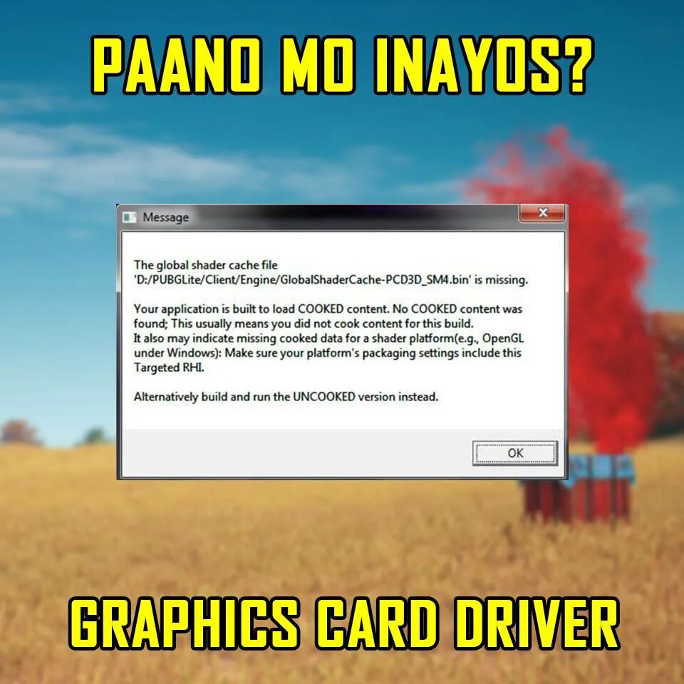Ошибка shader. Ошибка the global shader cache file. крашится. крашится pubg. the global shader cache file is missing.