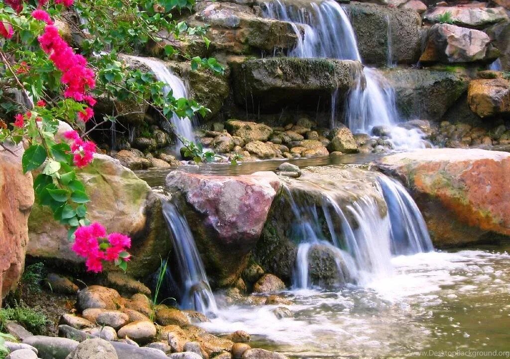 1024 com. Красивые водопады. Водопад цветы. Красивые водопады с цветами. Природа водопад цветы.