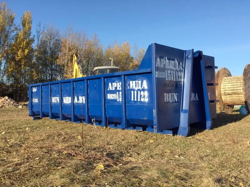Контейнер в аренду вывозом. Бункер 20 м3. контейнеры, бункеры мусорные автомобильные. мусорный бункер в аренду.