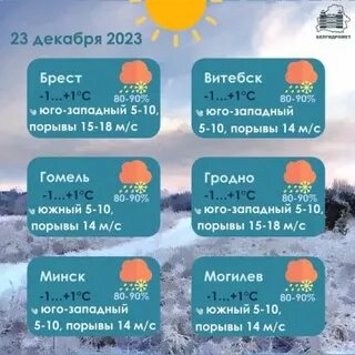 Зима в декабре 2023