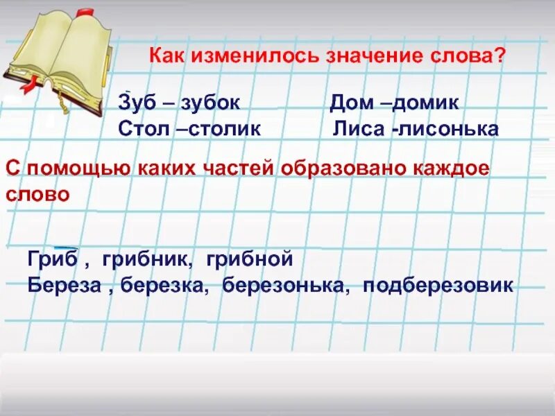 Слова значение которых изменилось. Значения слова зуб. Значение слова стол. Слово стол с приставкой и суффиксом. Предложение со словом зуб.