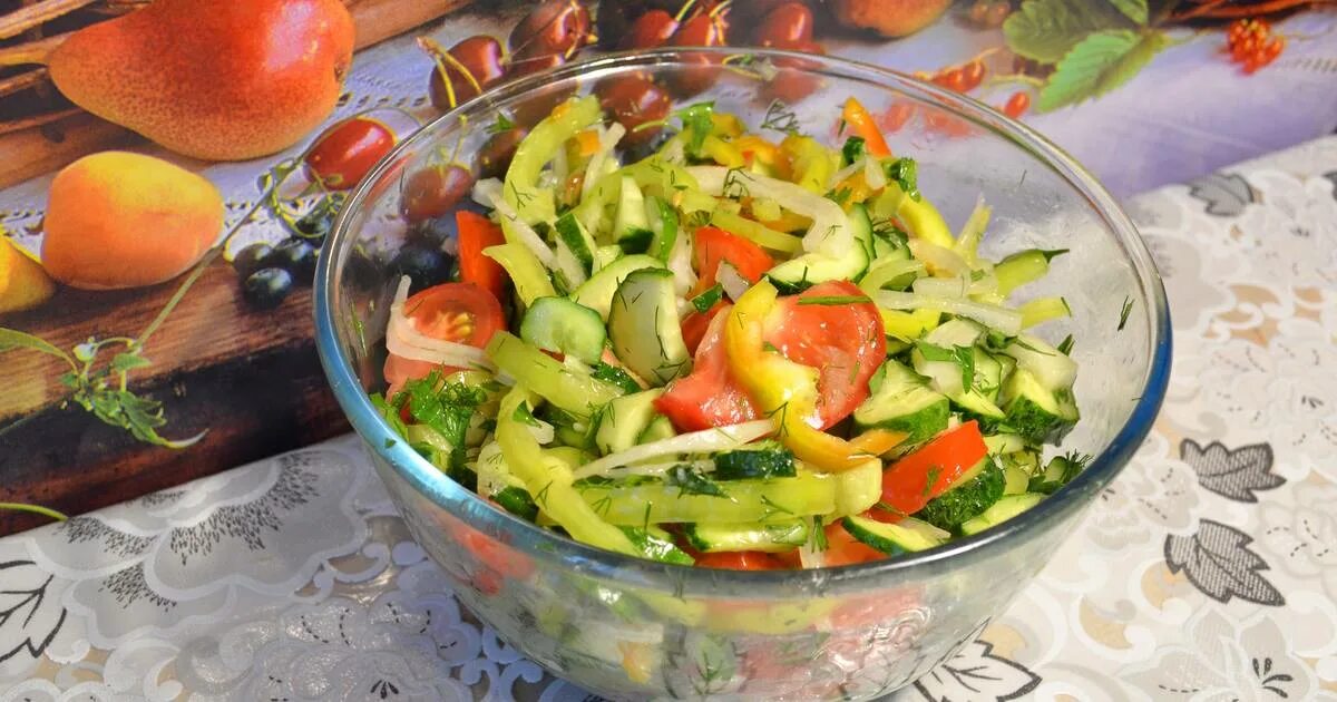 Pin by RIVERS ARTWORKS on SALADS ♥ ♥ ♥ Fresh vegetable salad recipes, Vegetable 
