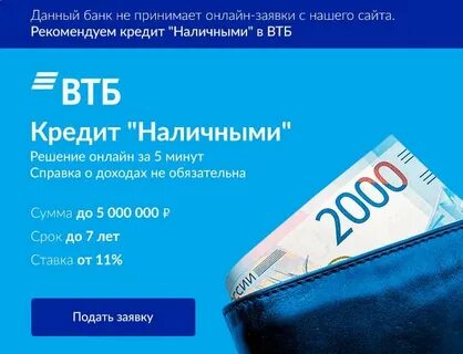 Взять потребительский кредит на карту