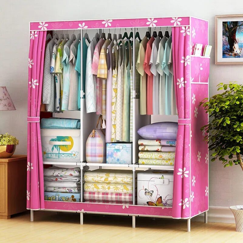 Лучший шкаф для одежды. Шкаф storage wardrobe. тканевый шкаф storage wardrobe 88130 (бежевый). складной тканевый шкаф &amp;quot;stylish portable simple wardrobe&amp;quot; (170*105*45 см). удобный шкаф для одежды.