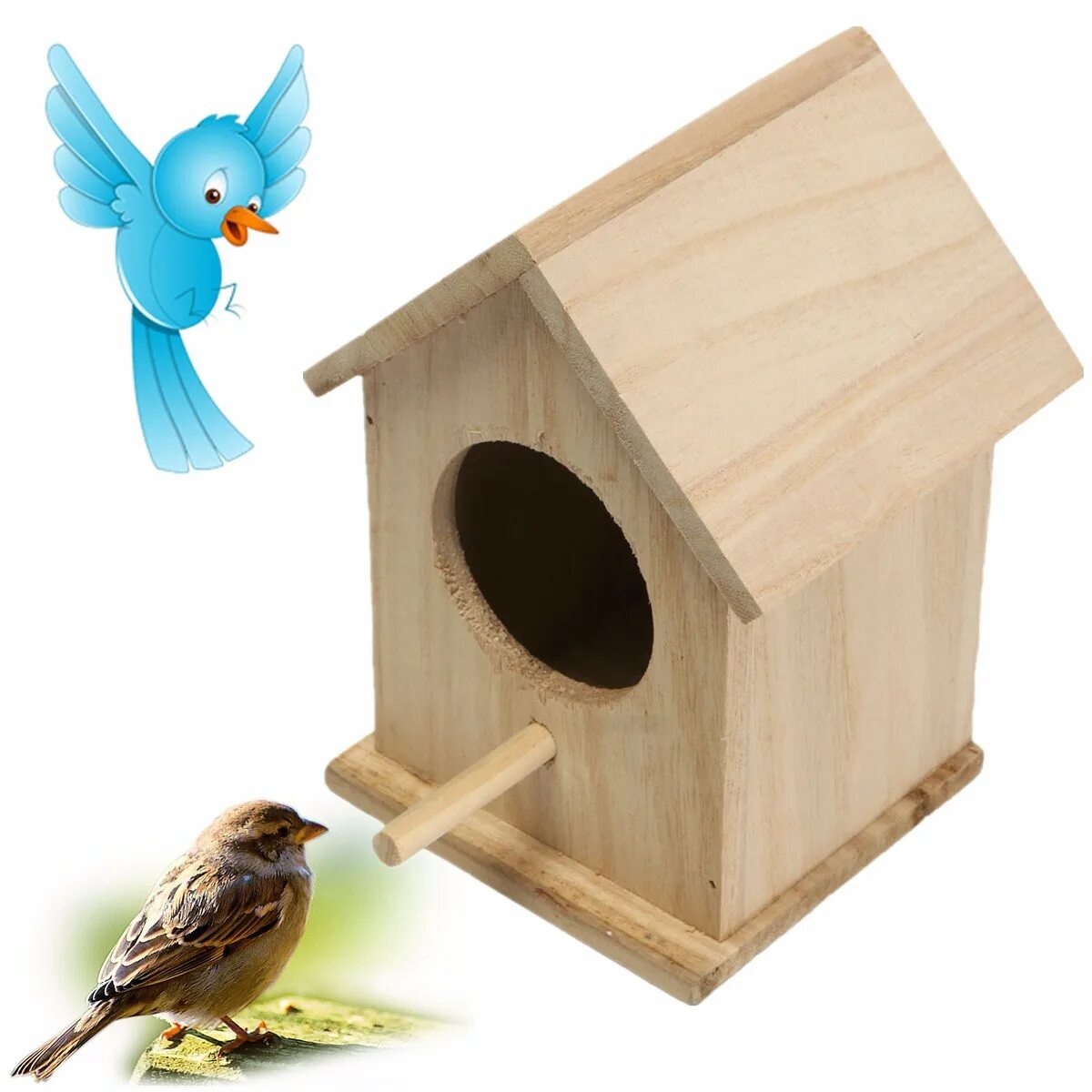 Птичка в коробке. Домик для птичек. Гнездовые домики для птиц. Дом с птицами. Деревянный скворечник.