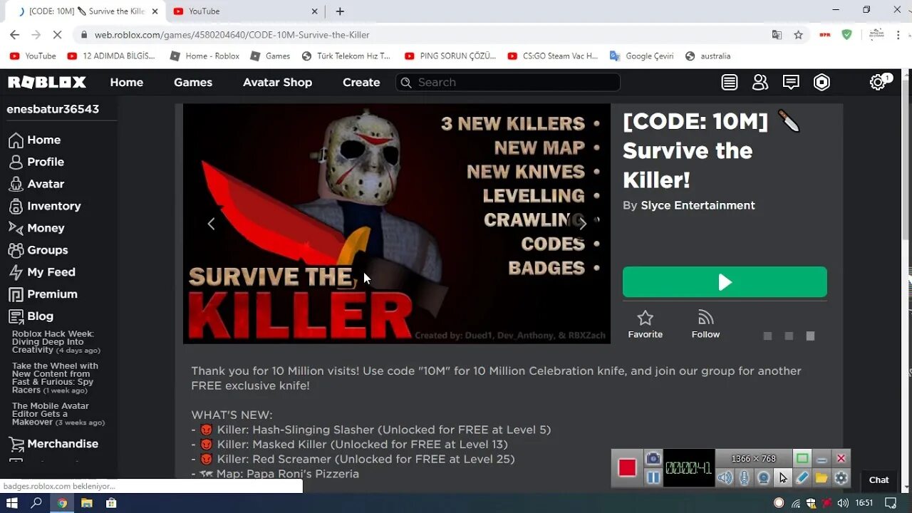 Killer value. Коды в РОБЛОКС Survive the Killer.