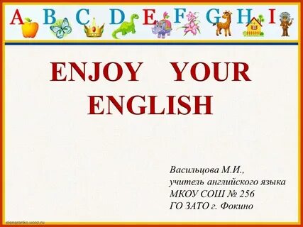 Enjoy your english