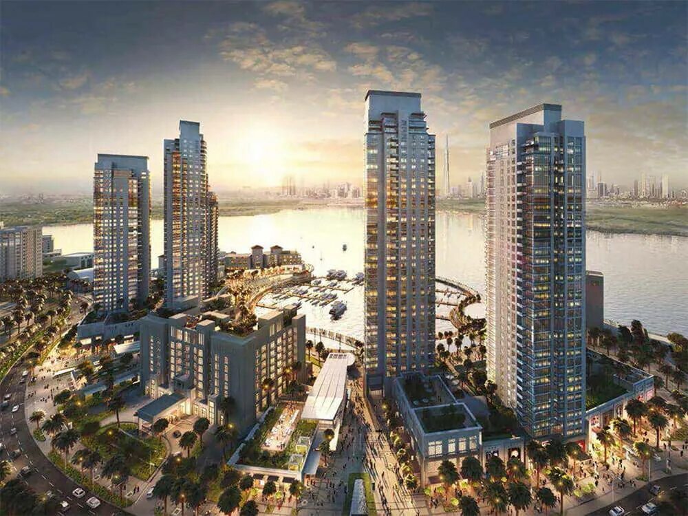 Купить недвижимость в д. Emaar Creek Дубай. Застройщик Emaar Дубай. ЖК Creek Harbour Дубай. Creek Horizon Дубай.