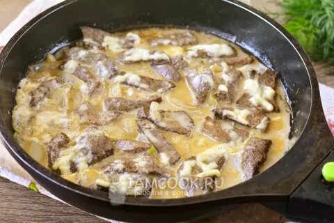 Печень с майонезом и луком