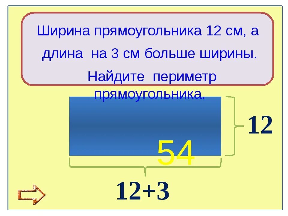 Ширина прямоугольника. Ширина прямоугольника