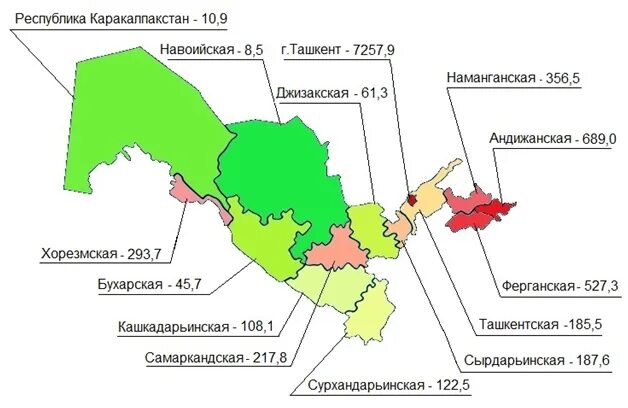 Республика узбекистан сколько. Плотность населения Узбекистана. Карта плотности населения Узбекистана. Население Узбекистана по районам. Население Узбекистана по регионам.