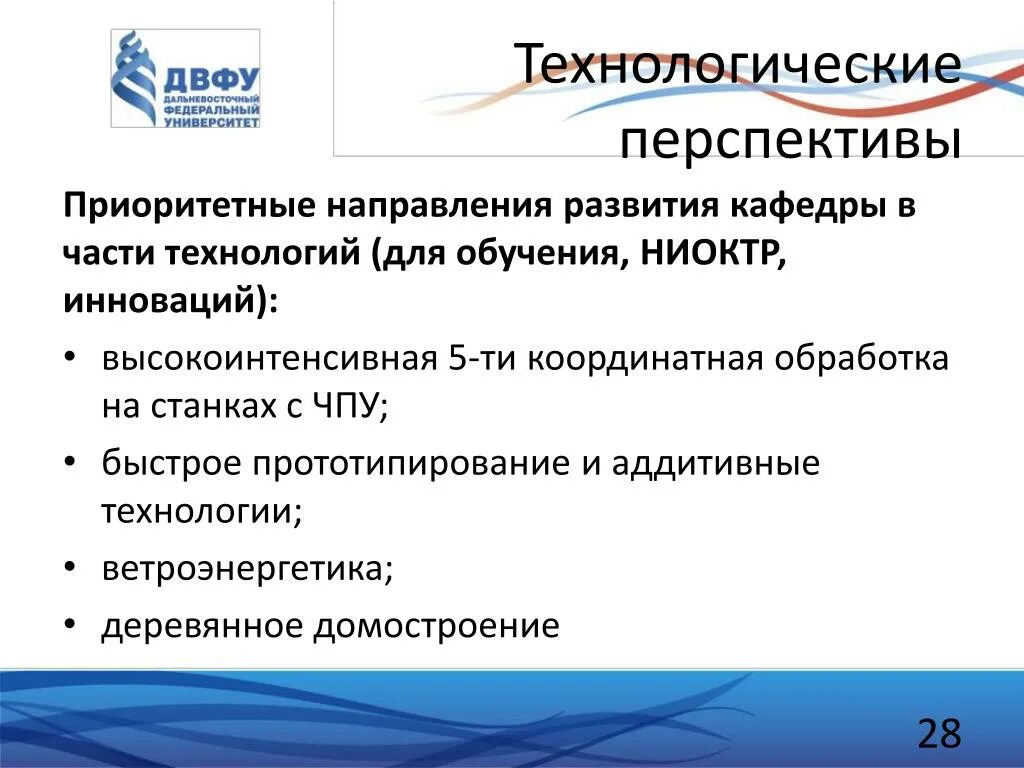 Классификация технологий аддитивного производства. Перспективы аддитивных технологий в России. Перспективный Технологический процесс. Перспективы развития факультета. Перспективные направления экономики