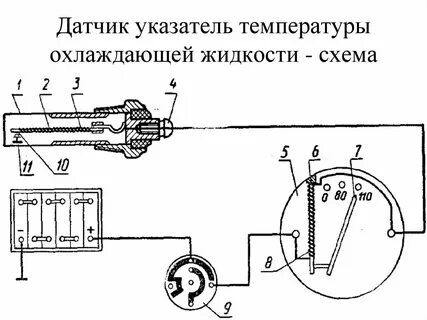 Датчик температуры уаз схема
