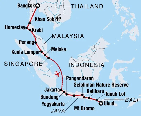 Бангкок и Бали на карте. Куала-Лумпур и Бали на карте. Сингапур и Бали на карте. Бали до Тайланда.