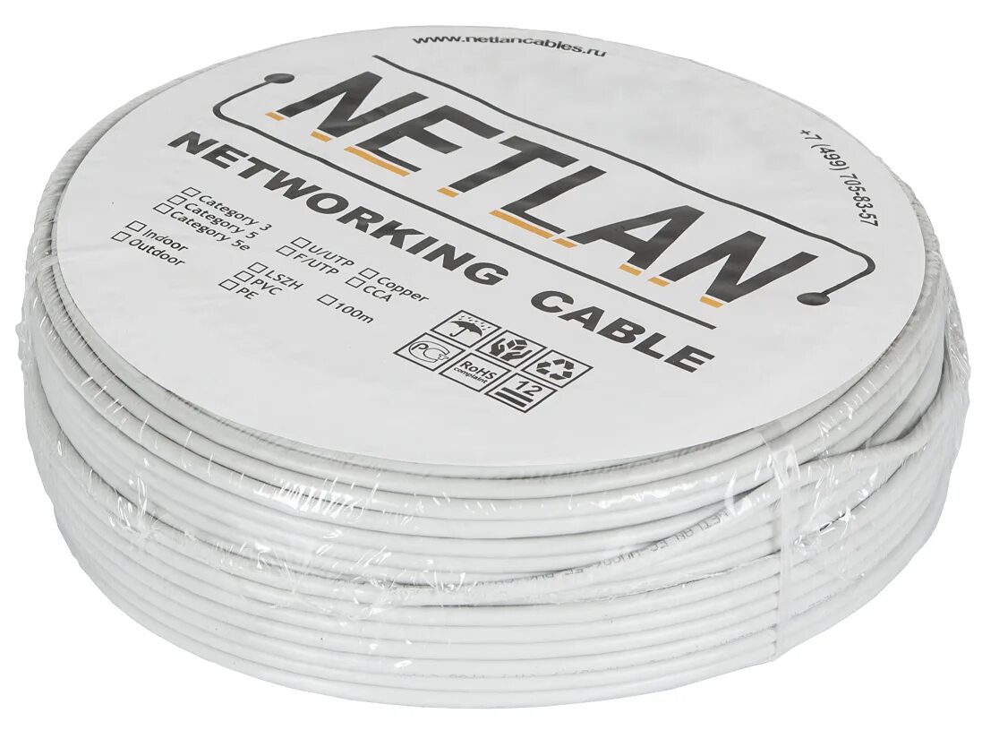 NETLAN EC-uf004-5e-PVC-GY. Кабель NETLAN EC-uu004-5e-PVC-GY. Кабель f/UTP NETLAN EC-uf004-5e-PVC-GY. NETLAN бухта кабель.