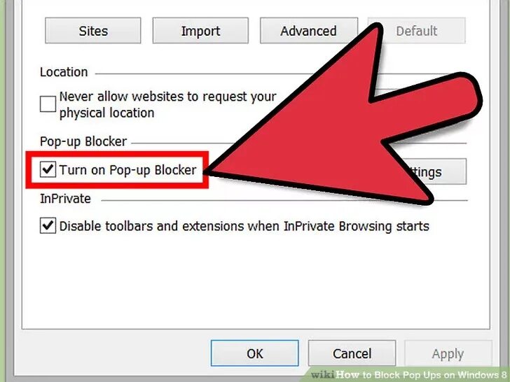 Pop block. Pop up blocker. pop up blocked. &quot;pop-up blocker&quot;i &quot;off&quot;(bağli). block pop-ups.