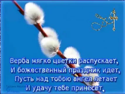 Поздравить с вербной неделей