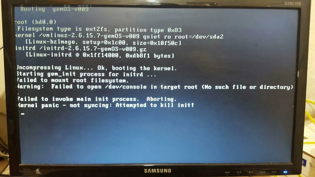 Root failed