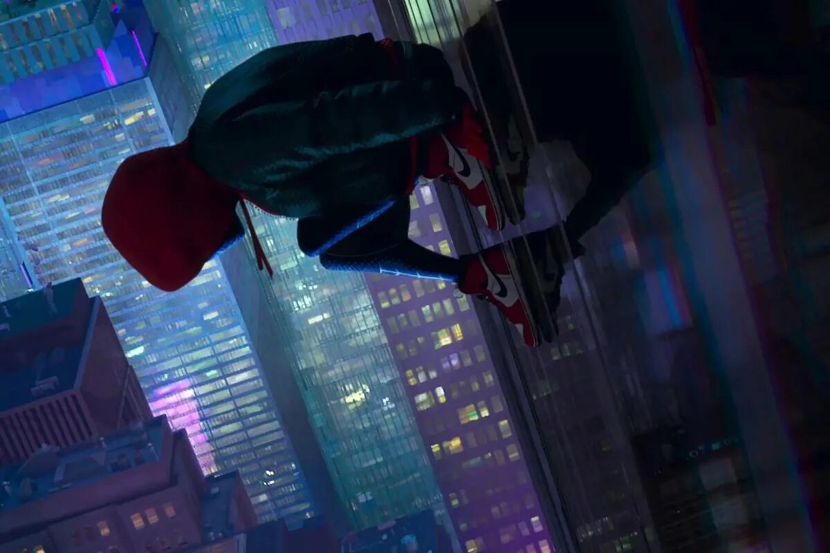 Прыжок через вселенную. Человек-паук майлз моралес прыжок. spider man into the spider-verse. человек паук майлз моралес прыжок веры. человек-паук через вселенные 1.