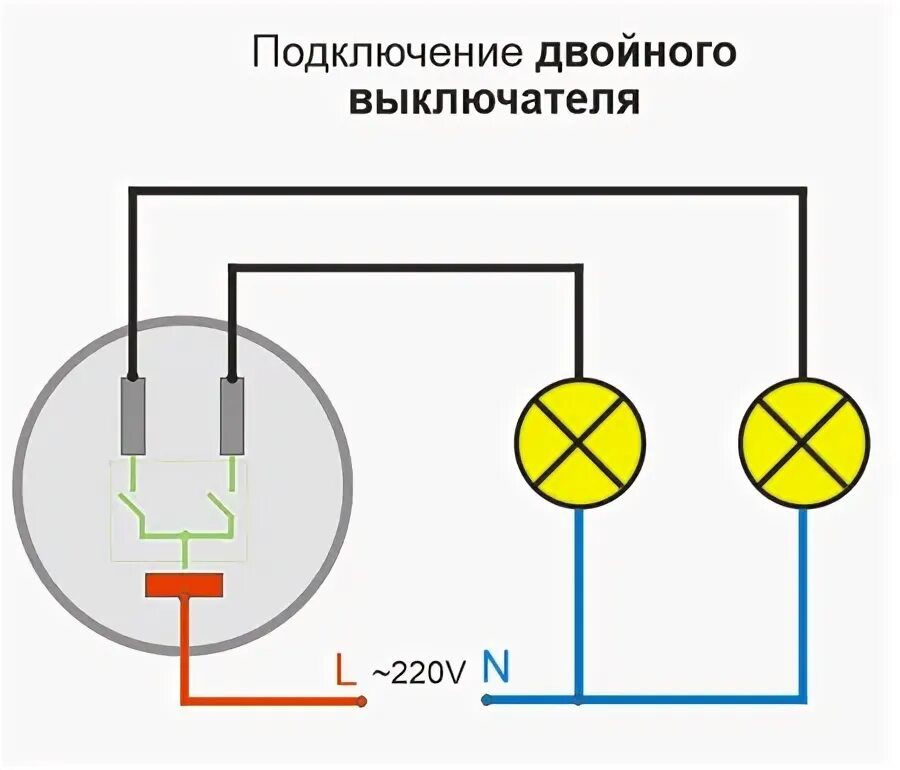 Выключатель сам включается. Поворотный ретро выключатель на 2 положения схема. Схема двойного выключателя. Подключить двойной выключатель. Подключение двойного выключателя.