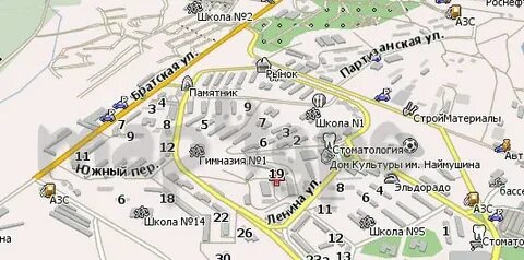 Карта города усть