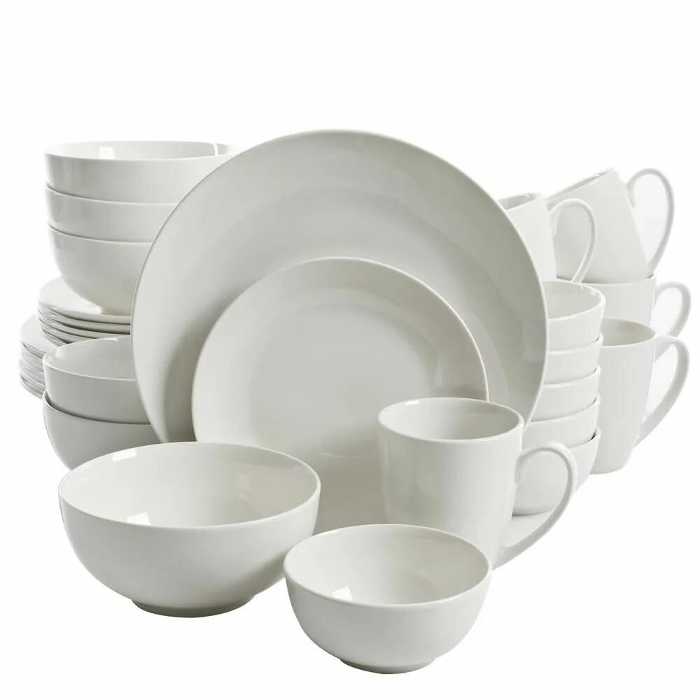 Как называется белая посуда. Gibson home zen buffet porcelain dinnerware set, service for 6 (30pcs), white. набор белой посуды. посуда белого цвета. белая фарфоровая посуда для ресторана.
