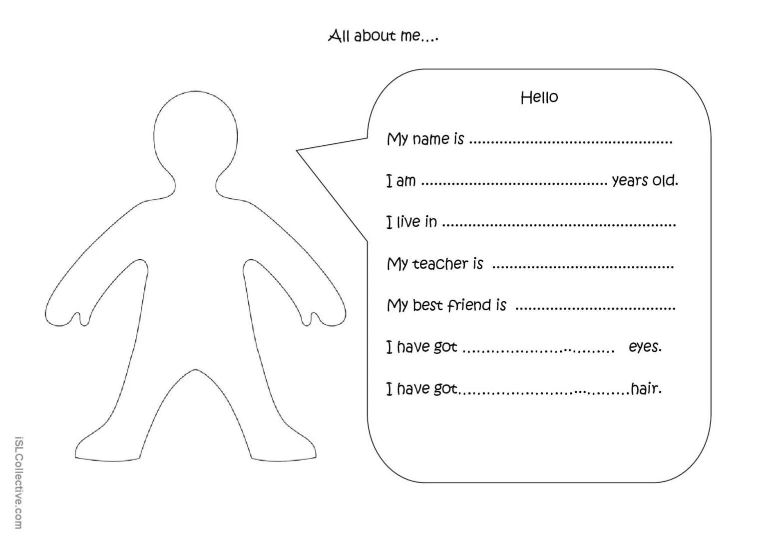 Friends about me says. All about me на английском. My name is задания для детей. About myself для детей. All about me Worksheets for Kids 2 класс.