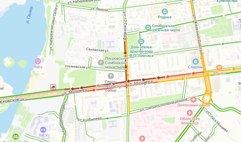 Движение маршрута 28. Мост на Минаева Ульяновск. Остановка на мосту Минаева. Движение автотранспорта по Засвияжскому мосту Ульяновска. Пробка Минаева 29 июня.