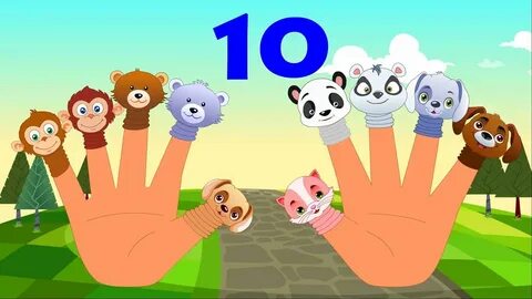 Ten little puppets sitting on a wall